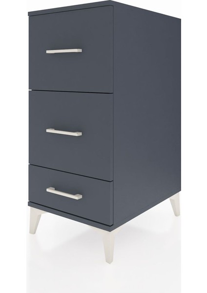 Kronos Komodin 3 Çekmeceli 44X59X96 Antrasit-Antrasit modelleri