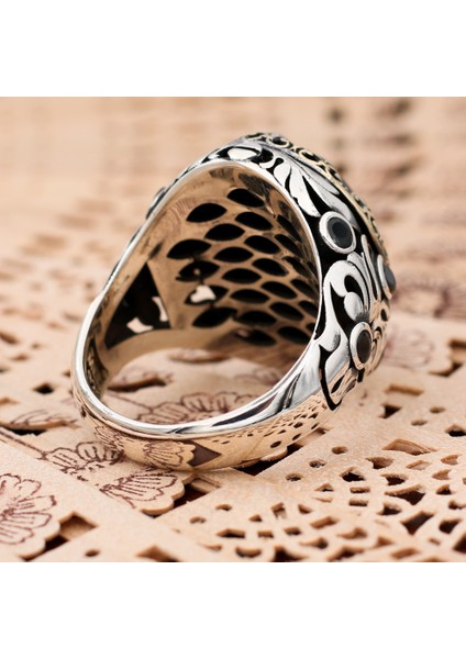 Kaplangözü Taşlı 925 Ayar Gümüş Erkek Yüzük fırsatları