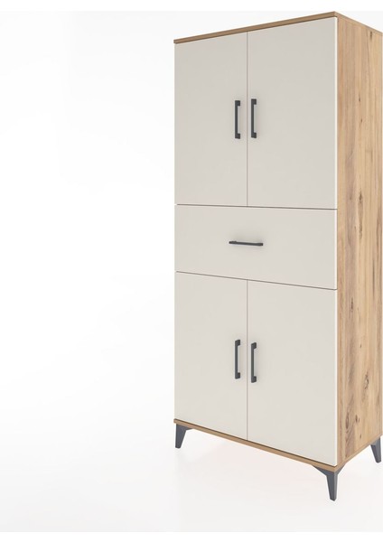 Hyperion Dolap 4 Raflı Tek Çekmeceli 4 Kapaklı 88X44X195 Çam-Aytaşı modelleri
