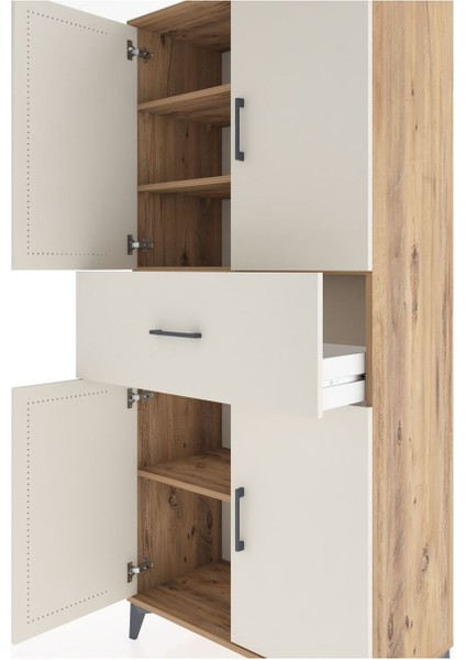 Hyperion Dolap 4 Raflı Tek Çekmeceli 4 Kapaklı 88X44X195 Çam-Aytaşı indirimleri