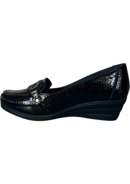 Extrafıt Geniş Kalıp Kadın Küçük Numara Dolgu Topuk Loafer Ayakkabı 4422 modelleri
