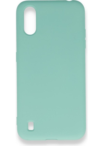 Samsung Galaxy A01 Kılıf Içi Kadife Kaplı Nano Silikon Kapak - Turkuaz