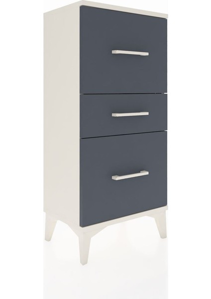 Arges Komodin 3 Çekmeceli 44X30X96 Aytaşı-Antrasit fiyatları