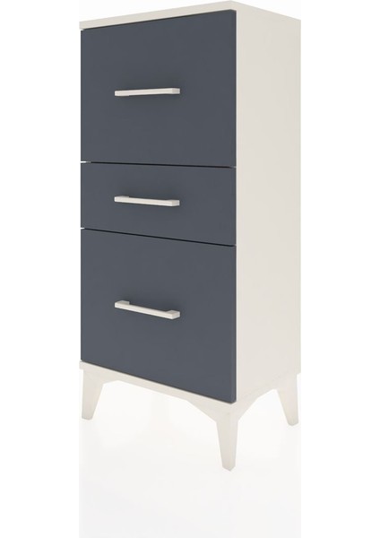 Arges Komodin 3 Çekmeceli 44X30X96 Aytaşı-Antrasit modelleri