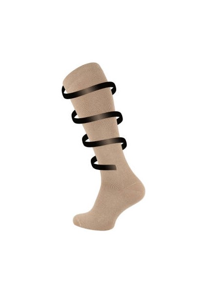 Seyahat Çorabı, 3 Adet, 39-42, %65 Pamuklu Çorap, Bej fırsatları