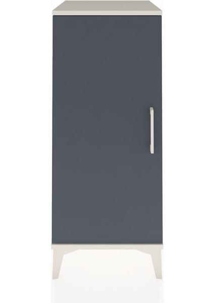 Hyperion Komodin 2 Raflı Tek Kapaklı 44X44X106 Aytaşı-Antrasit