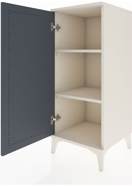 Hyperion Komodin 2 Raflı Tek Kapaklı 44X44X106 Aytaşı-Antrasit fırsatları