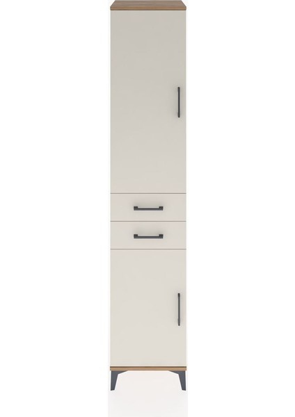 Hyperion Dolap 4 Raflı 2 Çekmeceli 2 Kapaklı 44X44X221 Çam-Aytaşı