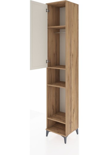Hyperion Dolap 4 Raflı Tek Kapaklı Tek Askılı 44X44X243 Çam-Aytaşı fırsatları