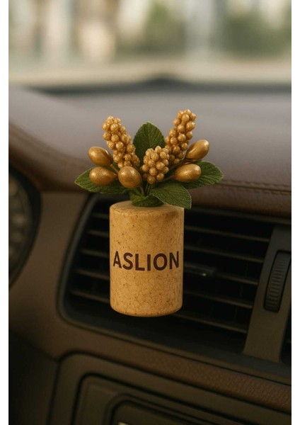 El Yapımı Mantar Sweet Line Araba Kokusu - Çiçekli Dekoratif Araç Içi Koku Doğal Tasarım Gold