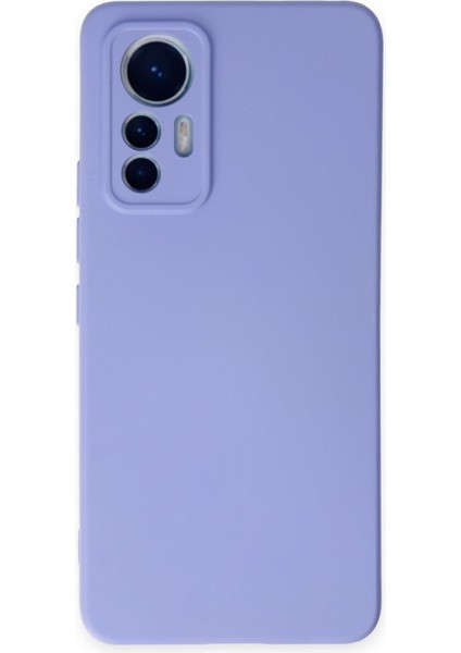 Xiaomi Mi 12 Lite Kılıf Içi Kadife Kaplı Nano Silikon Kapak - Lila