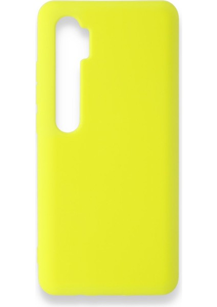 Xiaomi Mi Note 10 Lite Kılıf Içi Kadife Kaplı Nano Silikon Kapak - Sarı