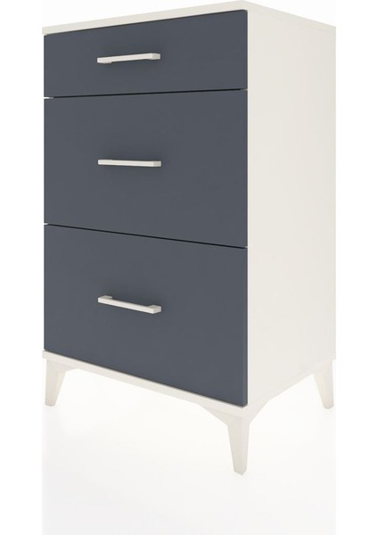 Hyperion Komodin 3 Çekmeceli 60X44X96 Aytaşı-Antrasit modelleri
