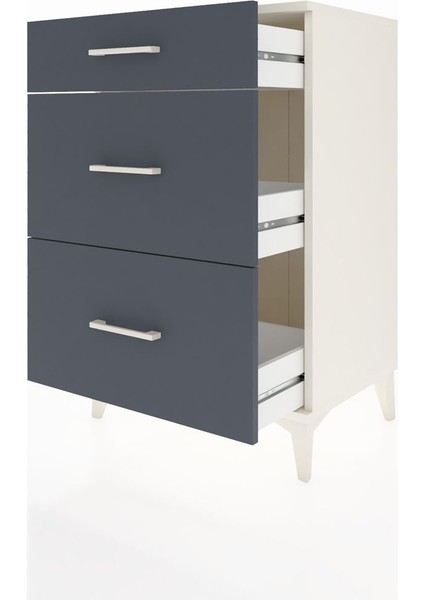 Hyperion Komodin 3 Çekmeceli 60X44X96 Aytaşı-Antrasit fırsatları