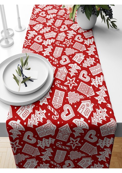 Yılbaşı Serisi 140X40 cm Dijital Baskılı Runner (Christmas Noel)