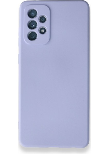 Samsung Galaxy A72 Kılıf Içi Kadife Kaplı Nano Silikon Kapak - Lila