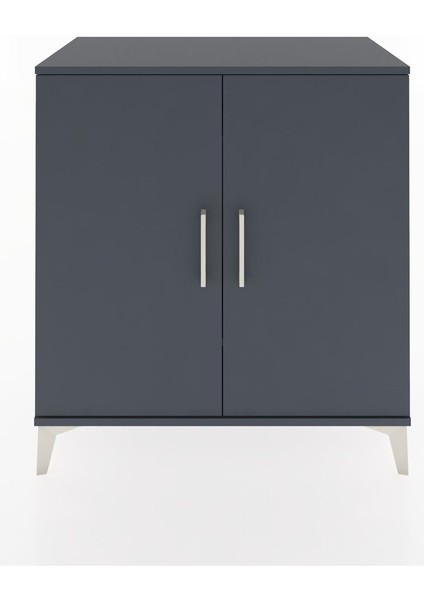 Hyperion Şifonyer 2 Raflı 2 Kapaklı 88X44X96 Antrasit-Antrasit