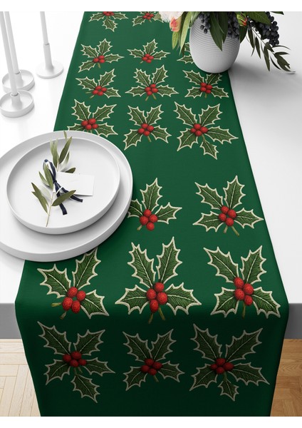 Yılbaşı Serisi 140X40 cm Dijital Baskılı Runner (Christmas Noel)