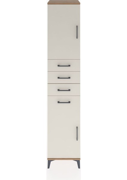 Hyperion Dolap 3 Raflı 4 Çekmeceli 2 Kapaklı 44X44X221 Çam-Aytaşı