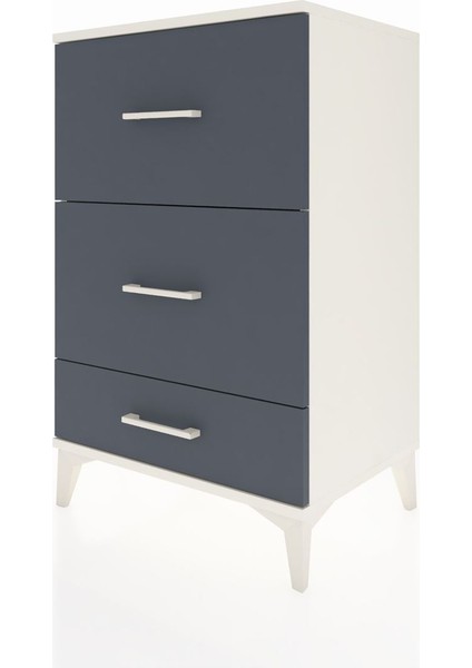 Hyperion Komodin 3 Çekmeceli 60X44X96 Aytaşı-Antrasit modelleri