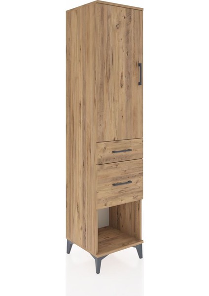 Hyperion Dolap 3 Raflı 2 Çekmeceli Tek Kapaklı 44X44X195 Çam-Çam fiyatları