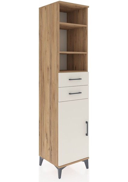 Hyperion Dolap 4 Raflı 2 Çekmeceli Tek Kapaklı 44X44X195 Çam-Aytaşı fiyatları