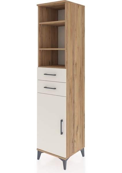 Hyperion Dolap 4 Raflı 2 Çekmeceli Tek Kapaklı 44X44X195 Çam-Aytaşı modelleri