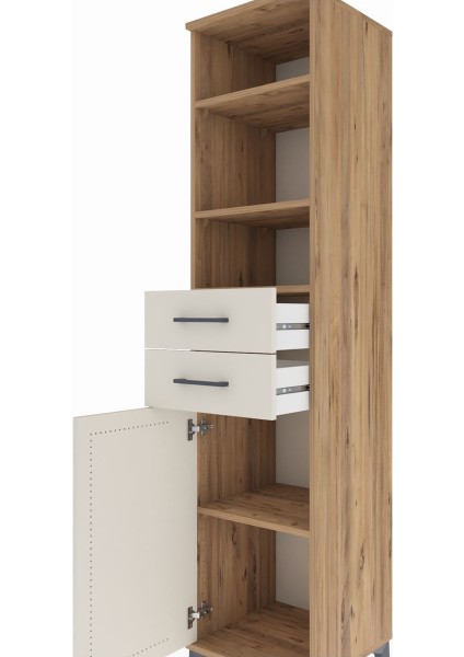 Hyperion Dolap 4 Raflı 2 Çekmeceli Tek Kapaklı 44X44X195 Çam-Aytaşı indirimleri