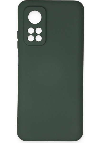 Xiaomi Mi 10T Pro Kılıf Içi Kadife Kaplı Nano Silikon Kapak - Koyu Yeşil