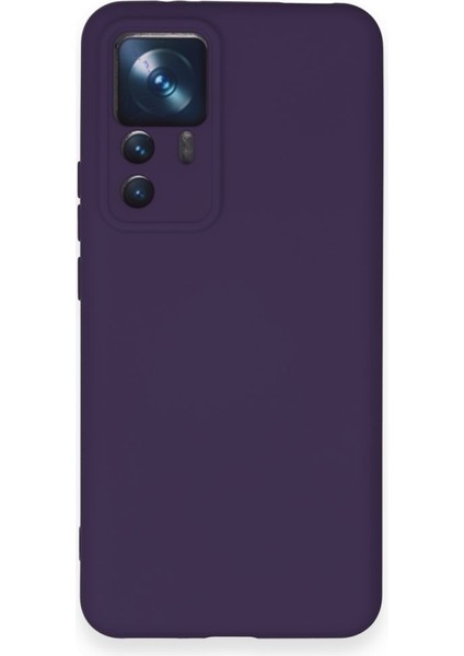 Xiaomi Mi 12T Pro Kılıf Içi Kadife Kaplı Nano Silikon Kapak - Mor