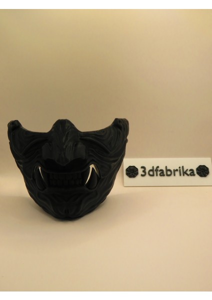 3D Oni Maskesi – Siyah Versiyon | Japon Mitolojisi Temalı Dekoratif Koleksiyon Ürünü