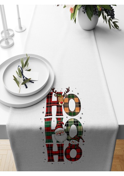 Yılbaşı Serisi 140X40 cm Dijital Baskılı Runner (Christmas Noel)