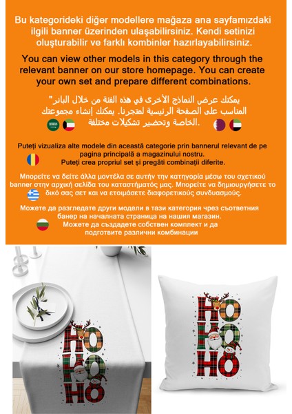 Yılbaşı Serisi 140X40 cm Dijital Baskılı Runner (Christmas Noel) fiyatları