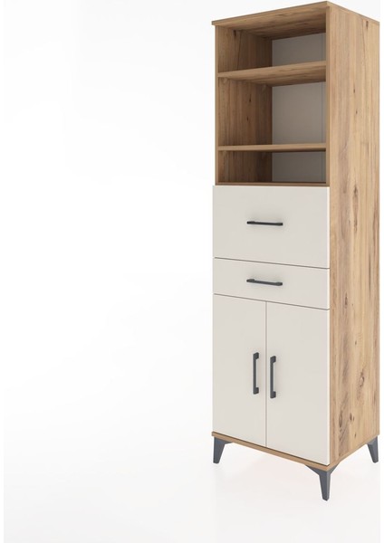 Hyperion Dolap 4 Raflı 2 Çekmeceli 2 Kapaklı 60X44X195 Çam-Aytaşı modelleri