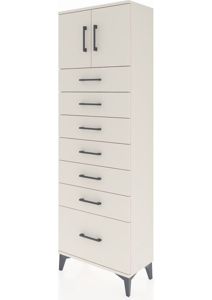 Arges Dolap Tek Raflı 7 Çekmeceli 2 Kapaklı 60X30X182 Aytaşı-Aytaşı modelleri