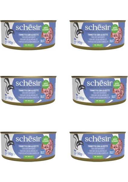 Ton Balıklı ve Ringa Balıklı Jöle Içerisinde Konserve Kedi Maması 140GR x 6 Adet