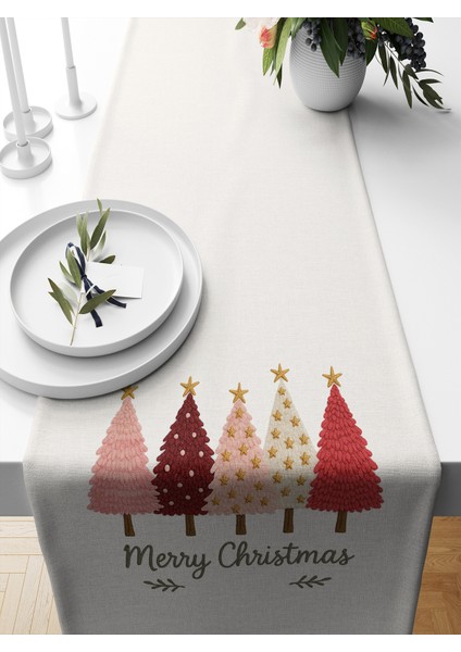 Yılbaşı Serisi 140X40 cm Dijital Baskılı Runner (Christmas Noel)