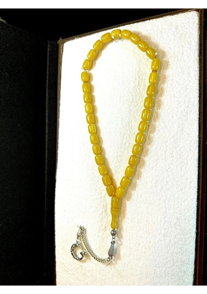 Sarı Sıkma Çubuk Kehreibar Tesbih Kapsül Kesim T-163 fırsatları