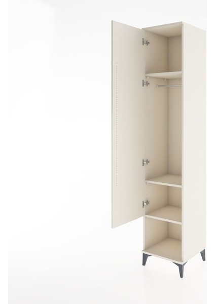 Hyperion Dolap 3 Raflı Tek Kapaklı Tek Askılı 44X44X221 Aytaşı-Aytaşı fırsatları