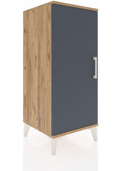 Hyperion Komodin Tek Raflı Tek Kapaklı 44X44X106 Çam-Antrasit fiyatları