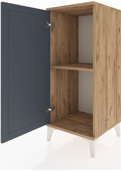 Hyperion Komodin Tek Raflı Tek Kapaklı 44X44X106 Çam-Antrasit fırsatları