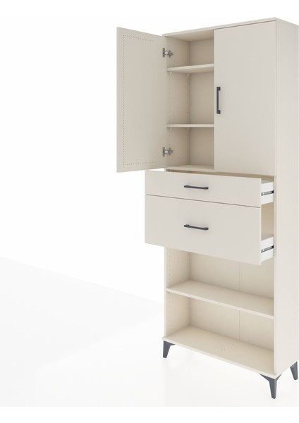 Arges Dolap 4 Raflı 2 Çekmeceli 2 Kapaklı 88X30X221 Aytaşı-Aytaşı fırsatları