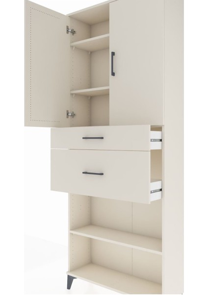 Arges Dolap 4 Raflı 2 Çekmeceli 2 Kapaklı 88X30X221 Aytaşı-Aytaşı indirimleri