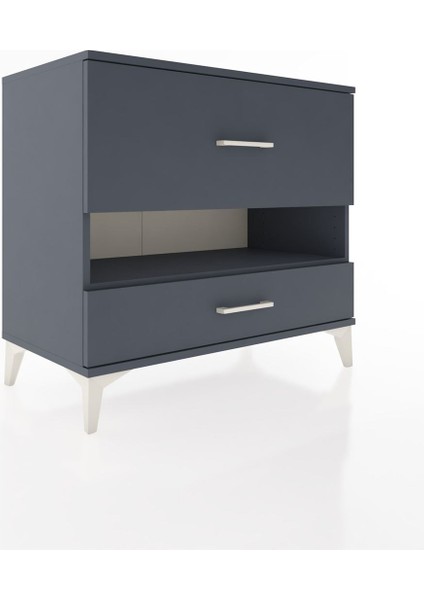 Hyperion Şifonyer Tek Raflı 2 Çekmeceli 88X44X80 Antrasit-Antrasit fiyatları