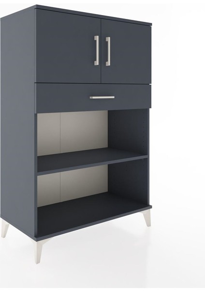 Hyperion Dolap 2 Raflı Tek Çekmeceli 2 Kapaklı 88X44X134 Antrasit-Antrasit fiyatları