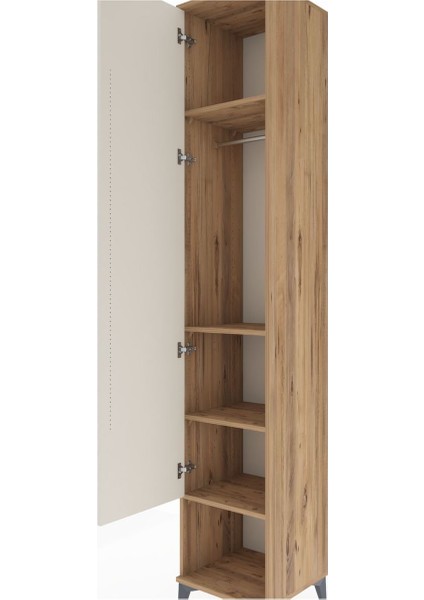 Hyperion Dolap 4 Raflı Tek Kapaklı Tek Askılı 44X44X243 Çam-Aytaşı indirimleri