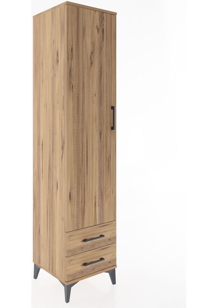 Hyperion Dolap 4 Raflı 2 Çekmeceli Tek Kapaklı 44X44X195 Çam-Çam fiyatları