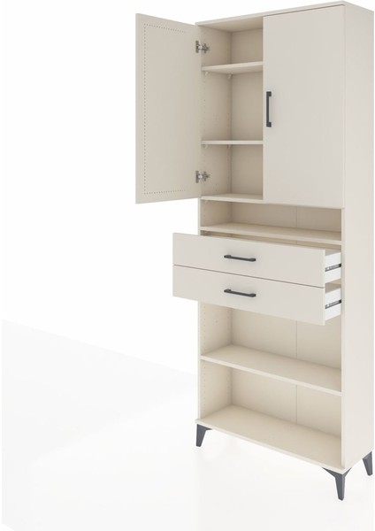 Arges Dolap 5 Raflı 2 Çekmeceli 2 Kapaklı 88X30X221 Aytaşı-Aytaşı fırsatları