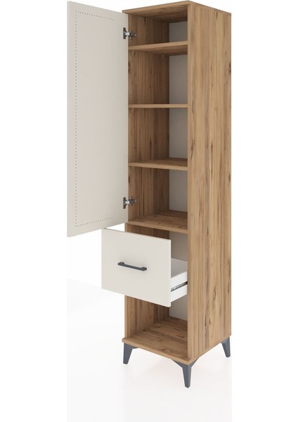 Hyperion Dolap 4 Raflı Tek Çekmeceli Tek Kapaklı 44X44X195 Çam-Aytaşı fırsatları