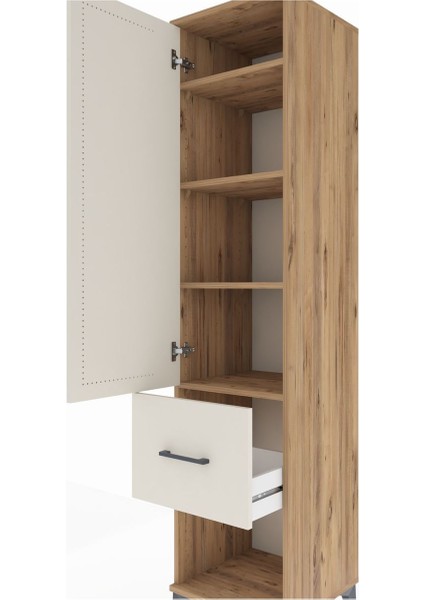 Hyperion Dolap 4 Raflı Tek Çekmeceli Tek Kapaklı 44X44X195 Çam-Aytaşı indirimleri